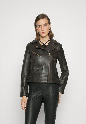 michael kors lederjacke hüftlang|Michael Kors ladies jackets.